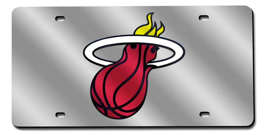 License Plate Laser Cut Miami Heat License Plate Laser Cut Silver - Special Order 094746350635