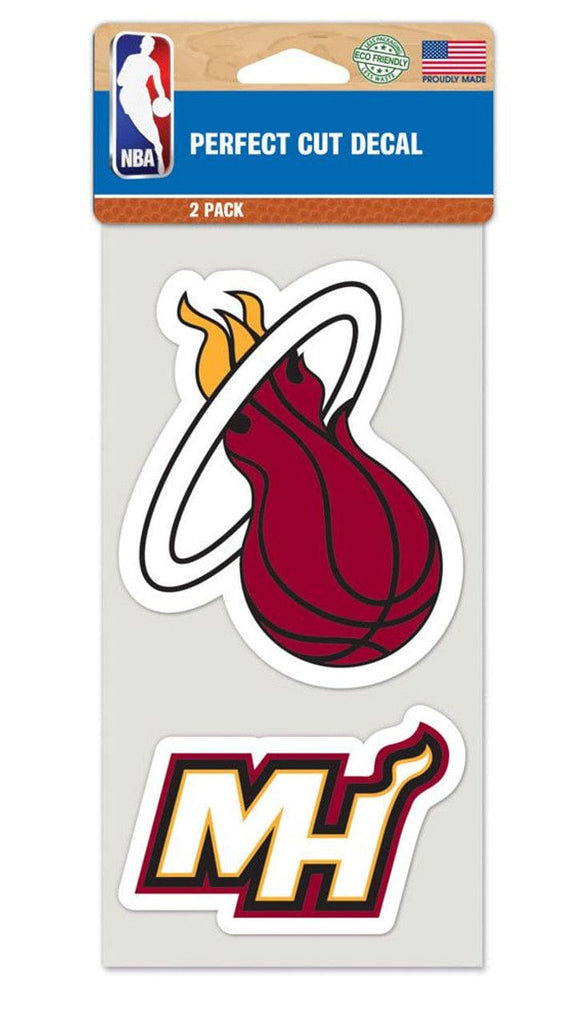 Decal 4x4 Perfect Cut Set of 2 Miami Heat Set of 2 Die Cut Decals 032085483164