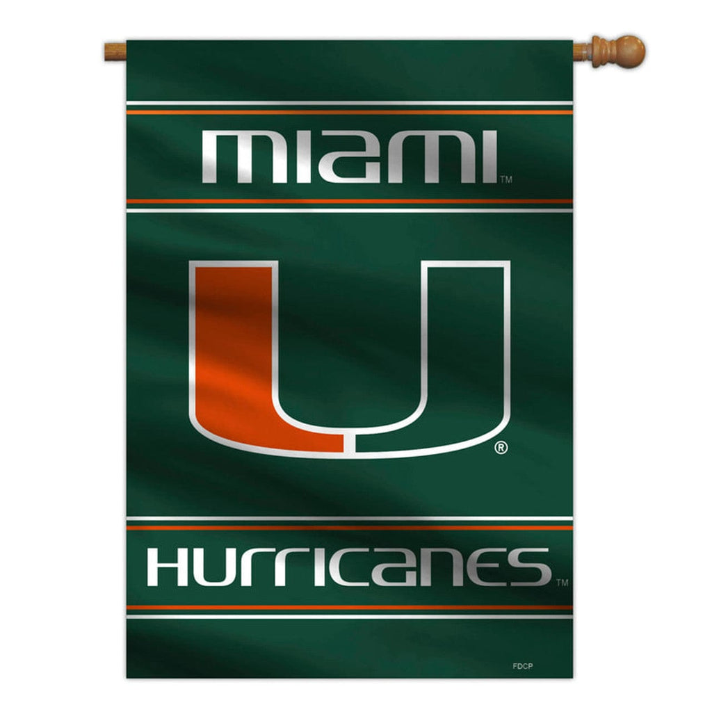 Miami Hurricanes Miami Hurricanes Banner 28x40 House Flag Style 2 Sided CO 023245548380