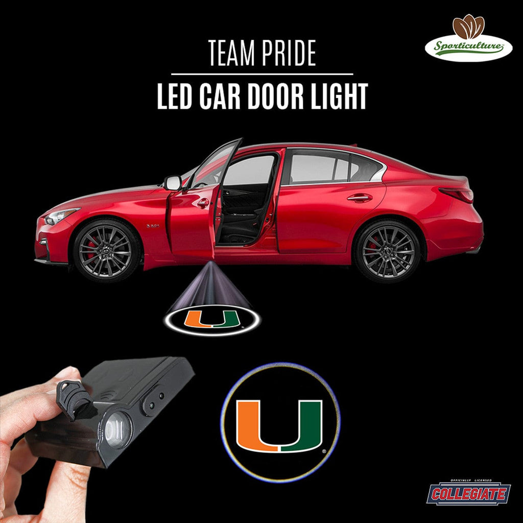 LED Auto Door Light Miami Hurricanes Car Door Light LED 810079441570