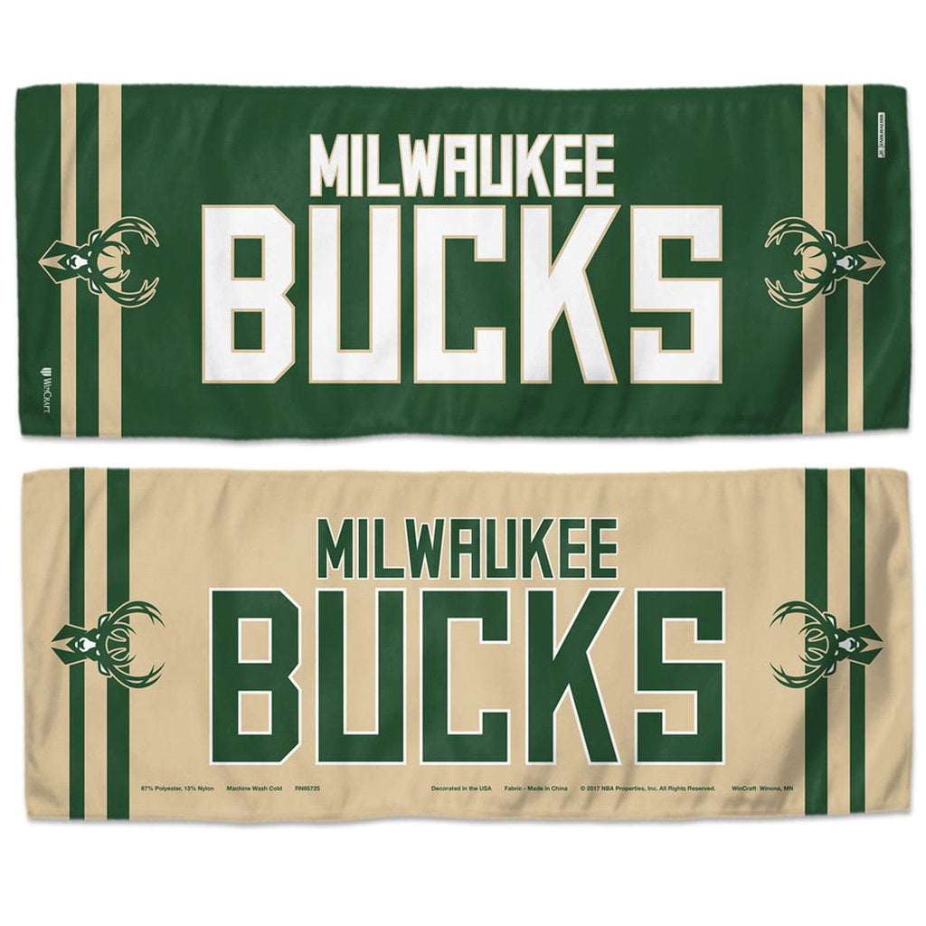 Towel Cooling Milwaukee Bucks Cooling Towel 12x30 - Special Order 099606236029