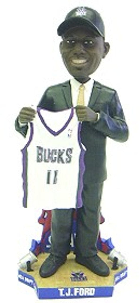 Milwaukee Bucks Milwaukee Bucks T.J. Ford Draft Pick Forever Collectibles Bobblehead  CO 681329111815