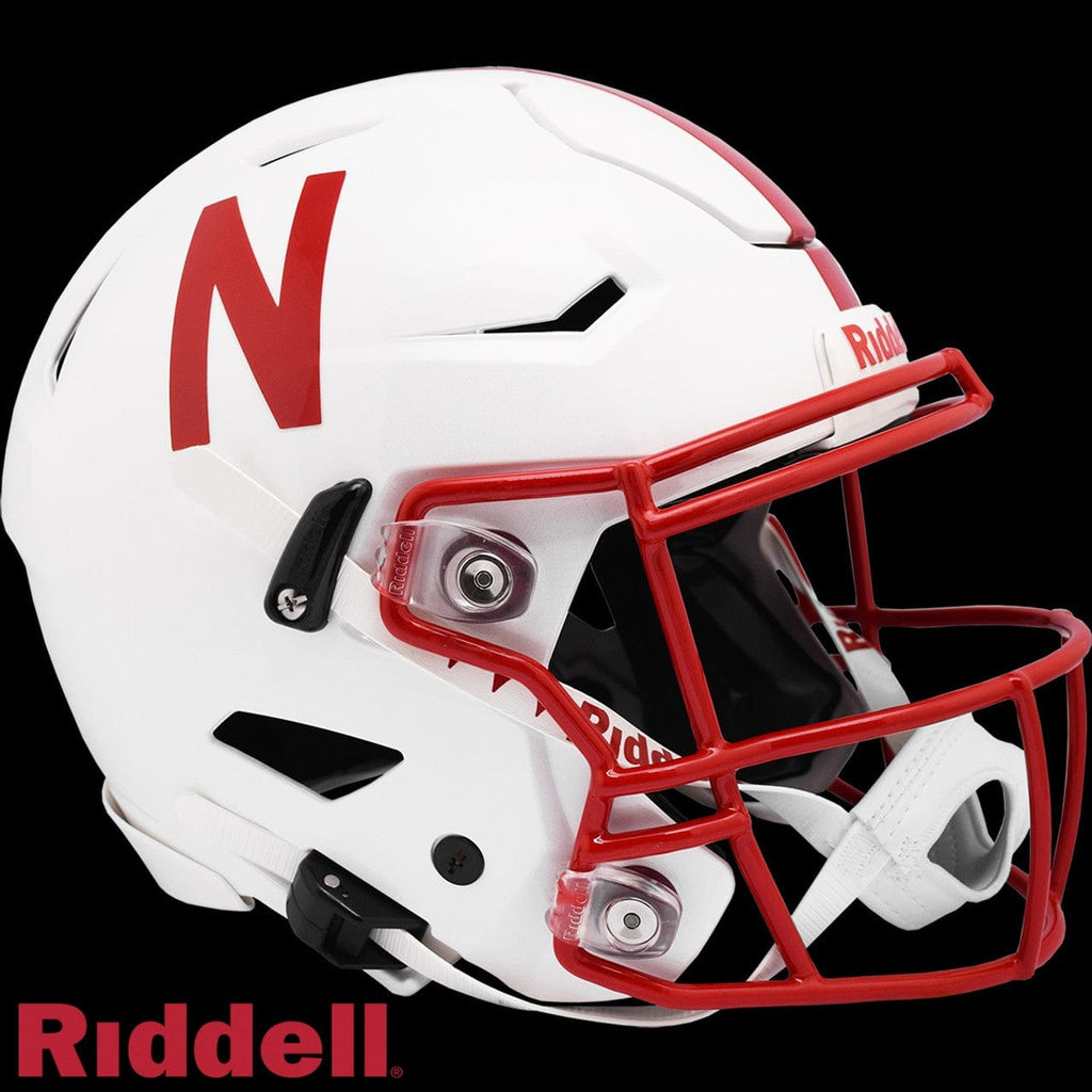Helmets Full Size Authentic Nebraska Cornhuskers Helmet Riddell Authentic Full Size SpeedFlex Style 095855329505