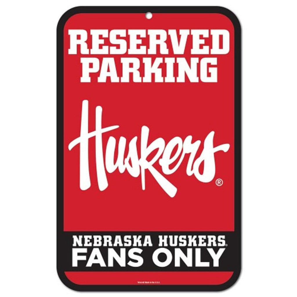 Sign 11x17 Misc. Nebraska Cornhuskers Sign 11x17 Plastic Reserved Parking Style - Special Order 032085315939