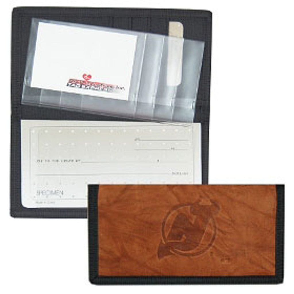 New Jersey Devils New Jersey Devils Checkbook Cover Leather/Nylon Embossed CO 024994542100