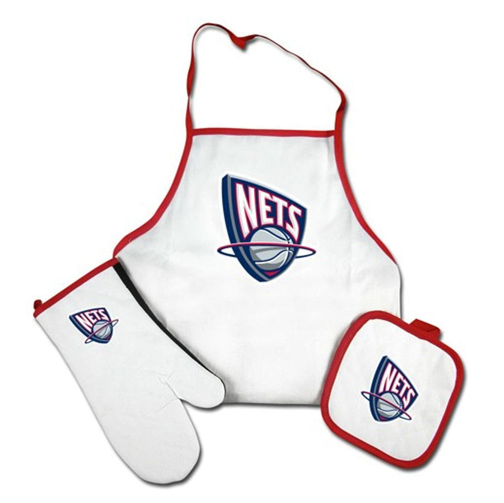 Apron and Chef Hat Set New Jersey Nets Grilling Apron Set 099606993946
