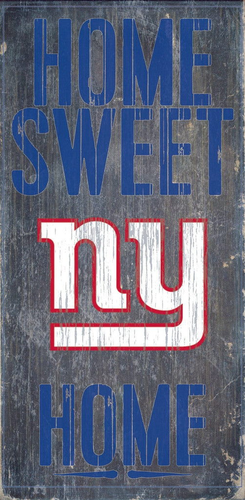 Sign 6x12 Home Sweet Home New York Giants Wood Sign - Home Sweet Home 6"x12" 878460048494