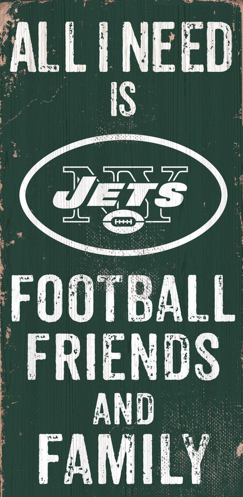 Sign 6x12 Friends and Family New York Jets Sign Wood 6x12 Football Friends and Family Design Color - Special Order 878460174940