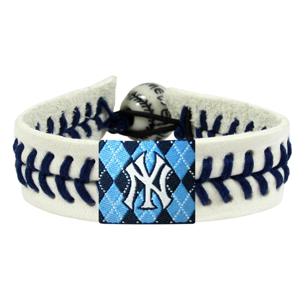 New York Yankees New York Yankees Bracelet Genuine Baseball Argyle CO 844214049901