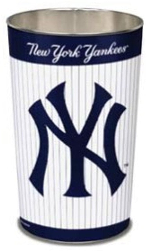 Wastebasket New York Yankees Wastebasket 15 Inch Pinstripes Design 010943800407