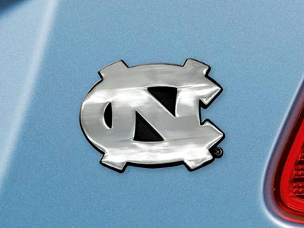 Auto Emblem Metal North Carolina Tar Heels Auto Emblem Premium Metal Chrome 842989049027
