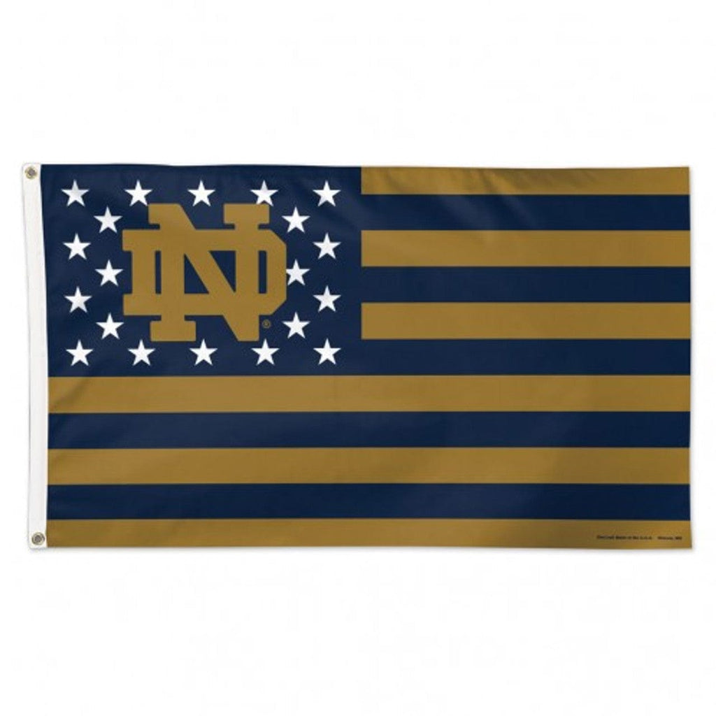 Flag 3x5 Notre Dame Fighting Irish Flag 3x5 Deluxe Style Stars and Stripes Design 032085087584