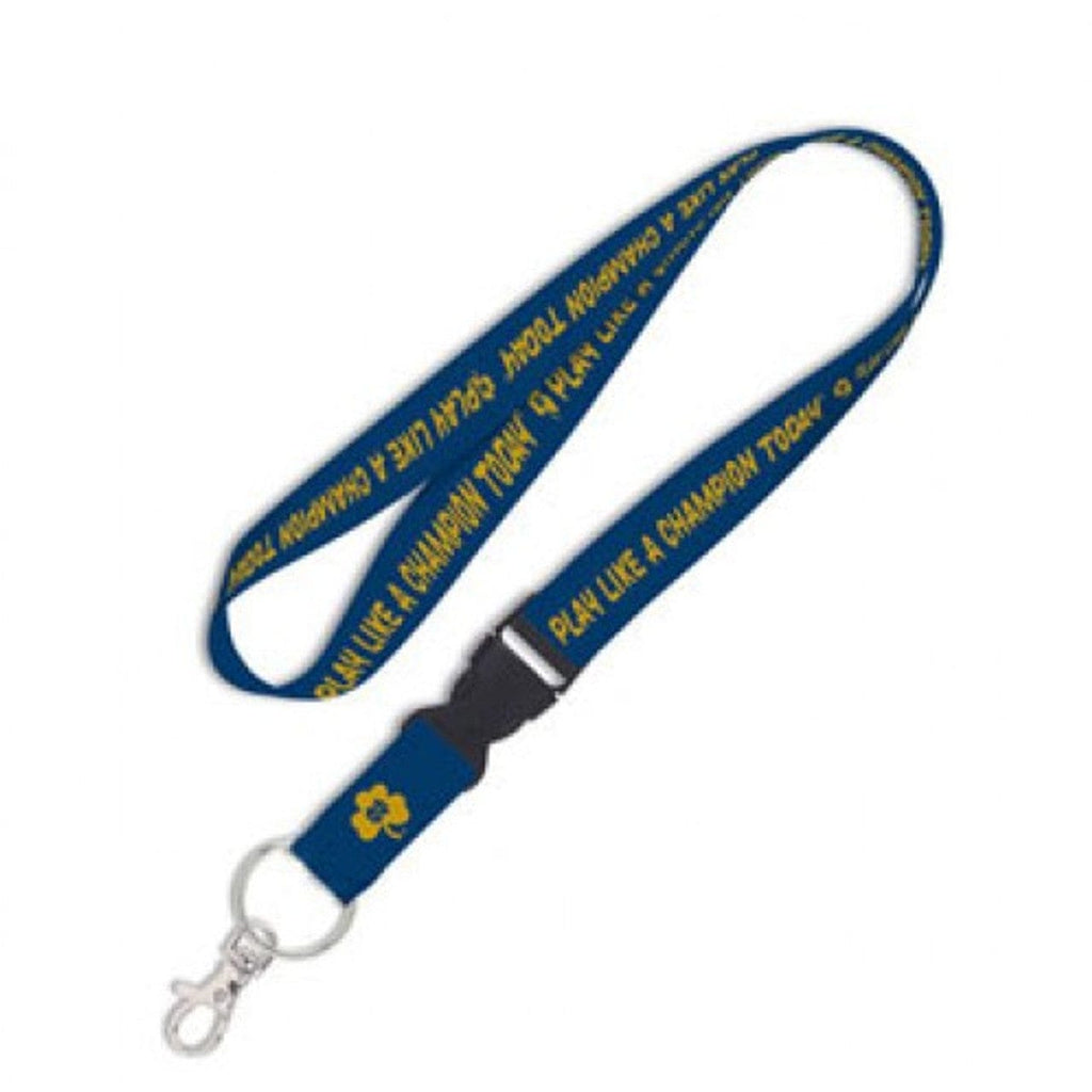 Lanyard Buckle Notre Dame Fighting Irish Lanyard with Detachable Buckle - P.L.A.C.T - Navy 032085080516