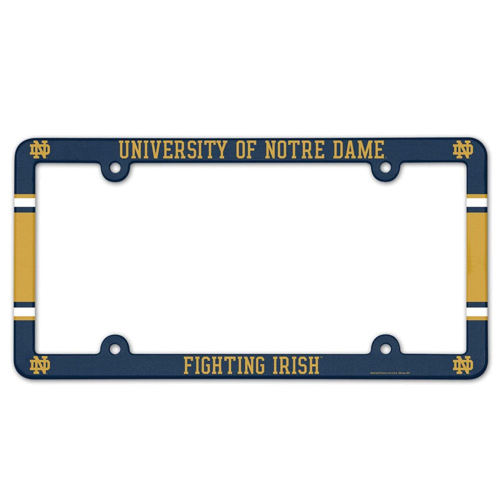 License Frame Plastic Notre Dame Fighting Irish License Plate Frame - Full Color 032085890702