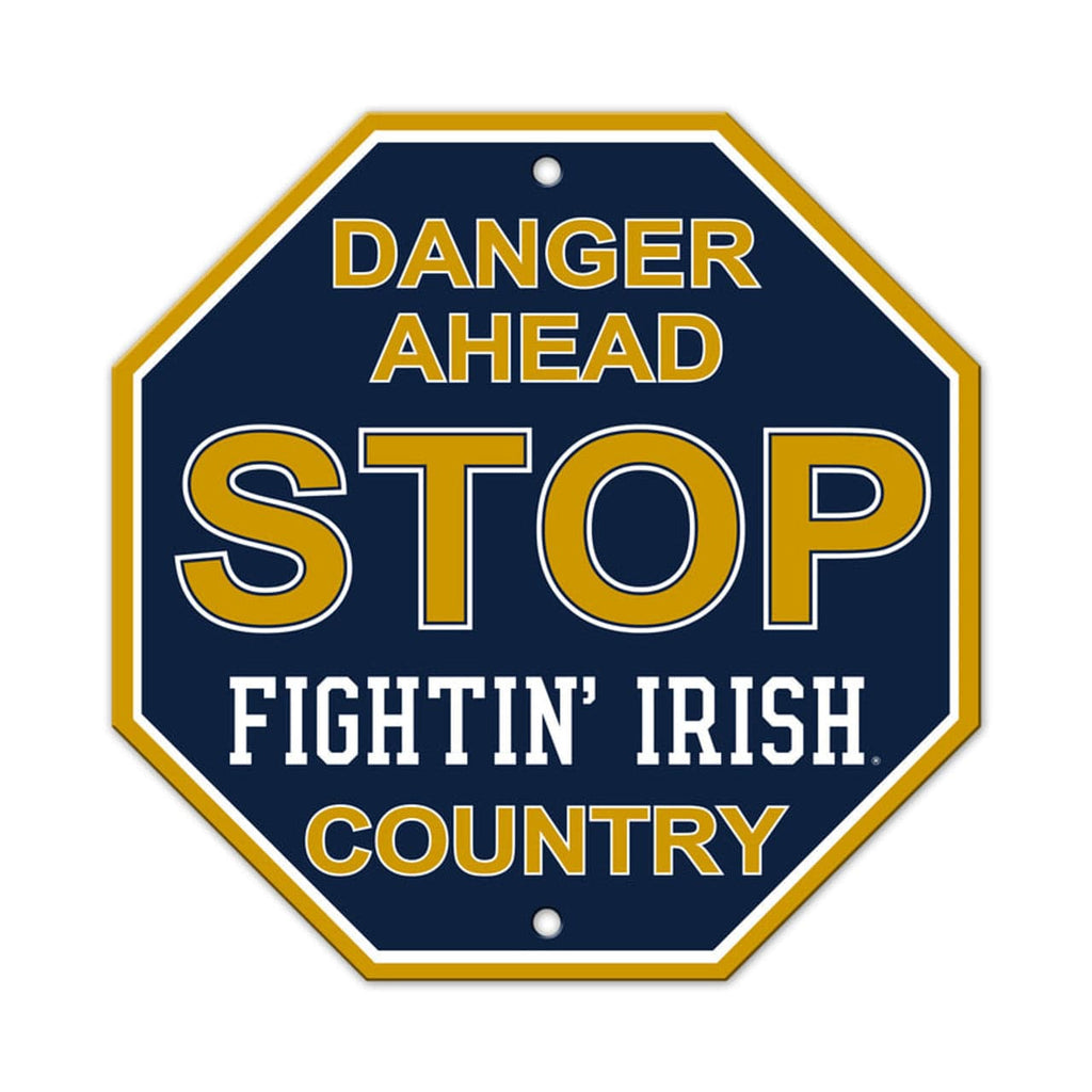 Notre Dame Fighting Irish Notre Dame Fighting Irish Sign 12x12 Plastic Stop Style CO 023245505505