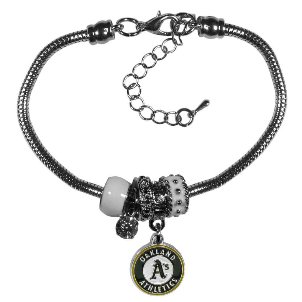 Oakland Athletics Oakland Athletics Bracelet Euro Bead Style CO 754603659157