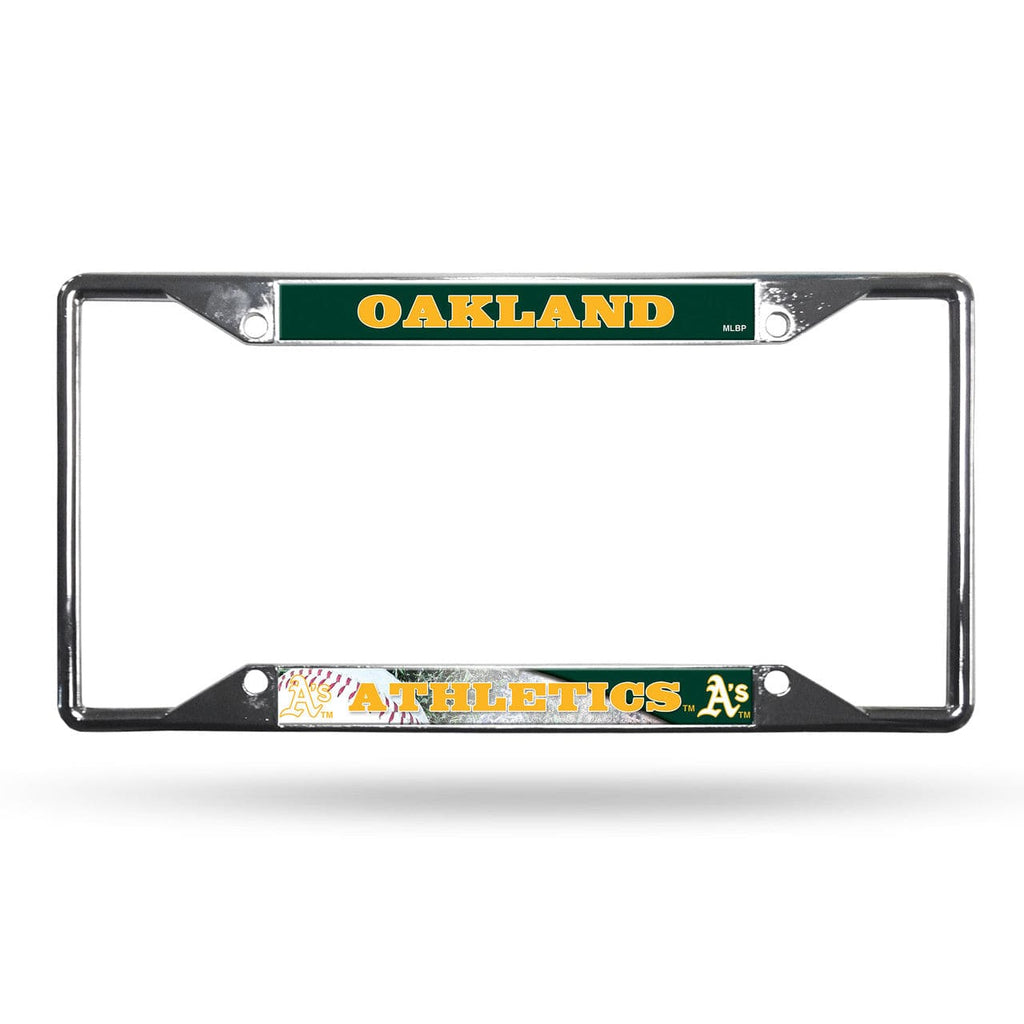 License Frame Chrome EZ Oakland Athletics License Plate Frame Chrome EZ View - Special Order 767345280848