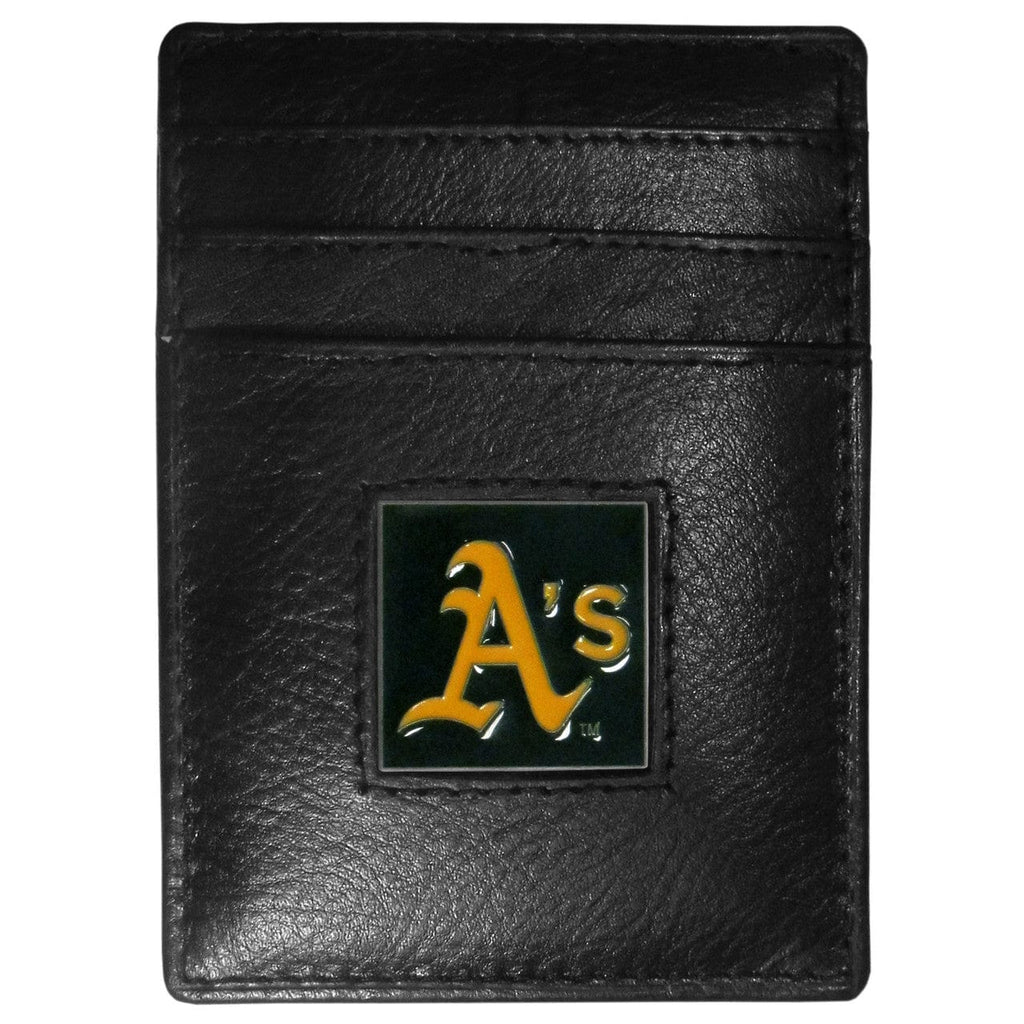 Oakland Athletics Oakland Athletics Wallet Leather Money Clip Card Holder CO 754603149894