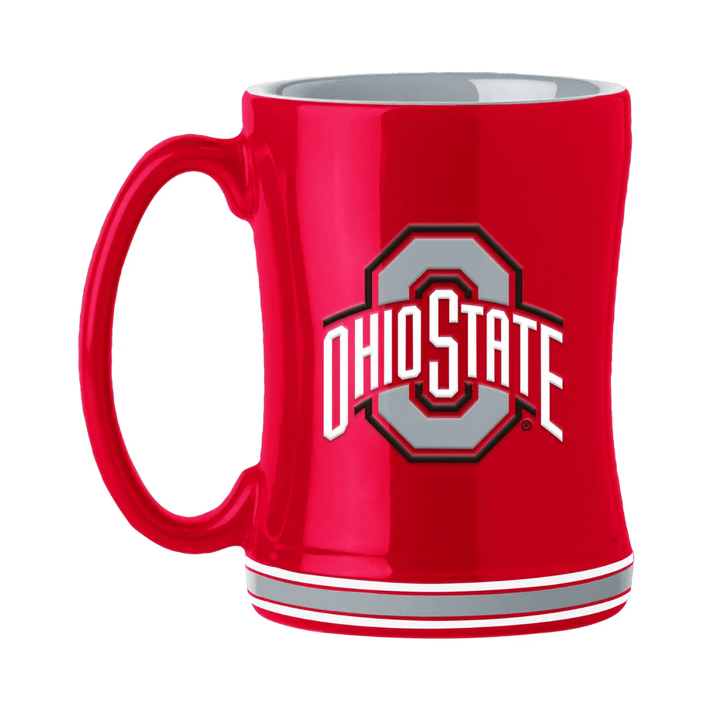 Drinkware Ohio State Buckeyes Coffee Mug 14oz Sculpted Relief Team Color 806293336068