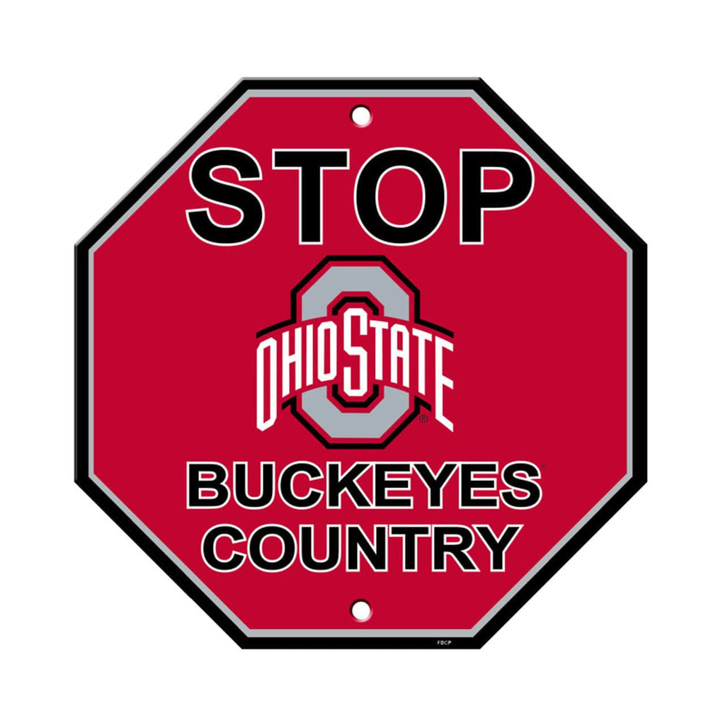 Ohio State Buckeyes Ohio State Buckeyes Sign 12x12 Plastic Stop Style CO 023245405980
