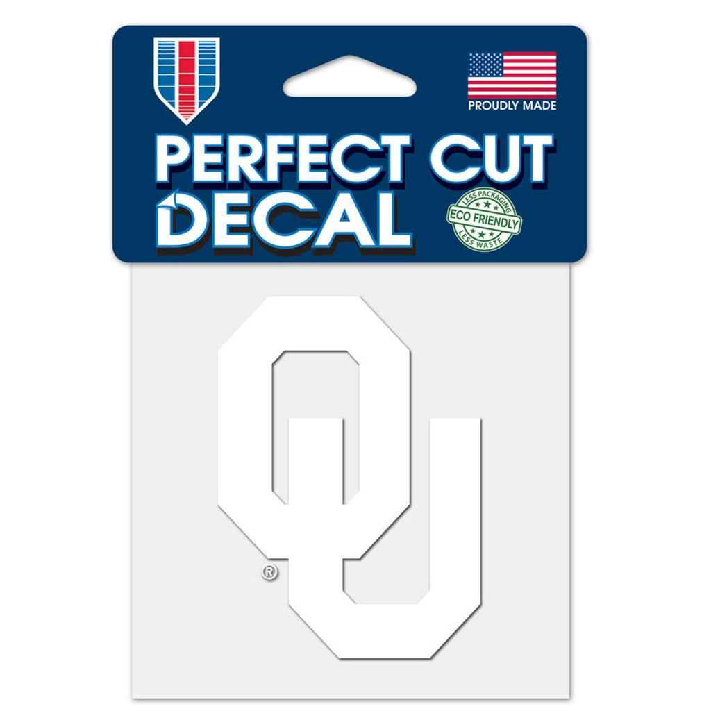 Decal 4x4 Perfect Cut White Oklahoma Sooners Decal 4x4 Perfect Cut White 032085940094