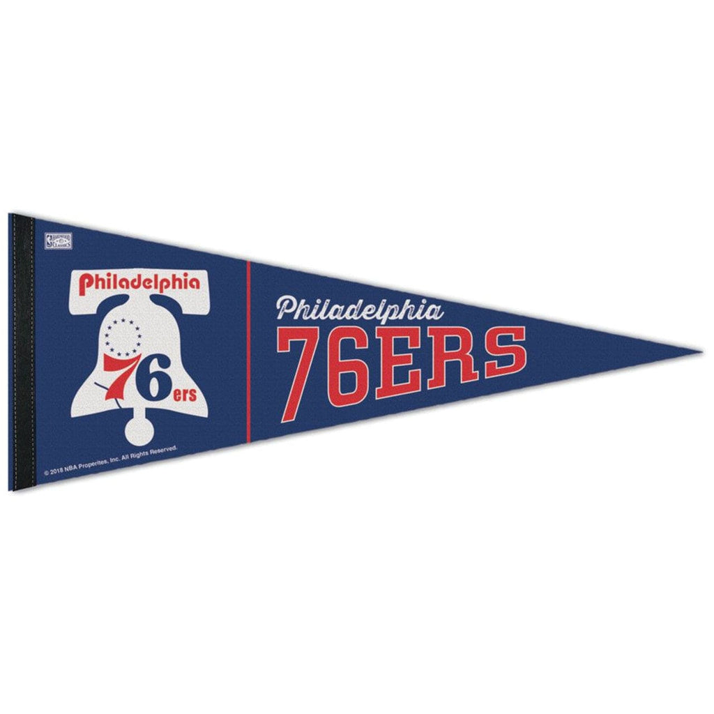 Philadelphia 76ers Philadelphia 76ers Pennant 12x30 Premium Style Hardwood Classic Design Special Order 032085772527