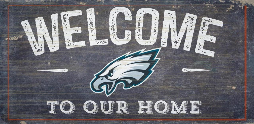 Sign 6x12 Welcome To Our Home Philadelphia Eagles Sign Wood 6x12 Welcome To Our Home Design - Special Order 878460049132