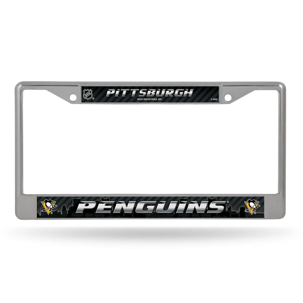 License Frame Chrome Pittsburgh Penguins License Plate Frame Chrome Printed Insert 767345241610