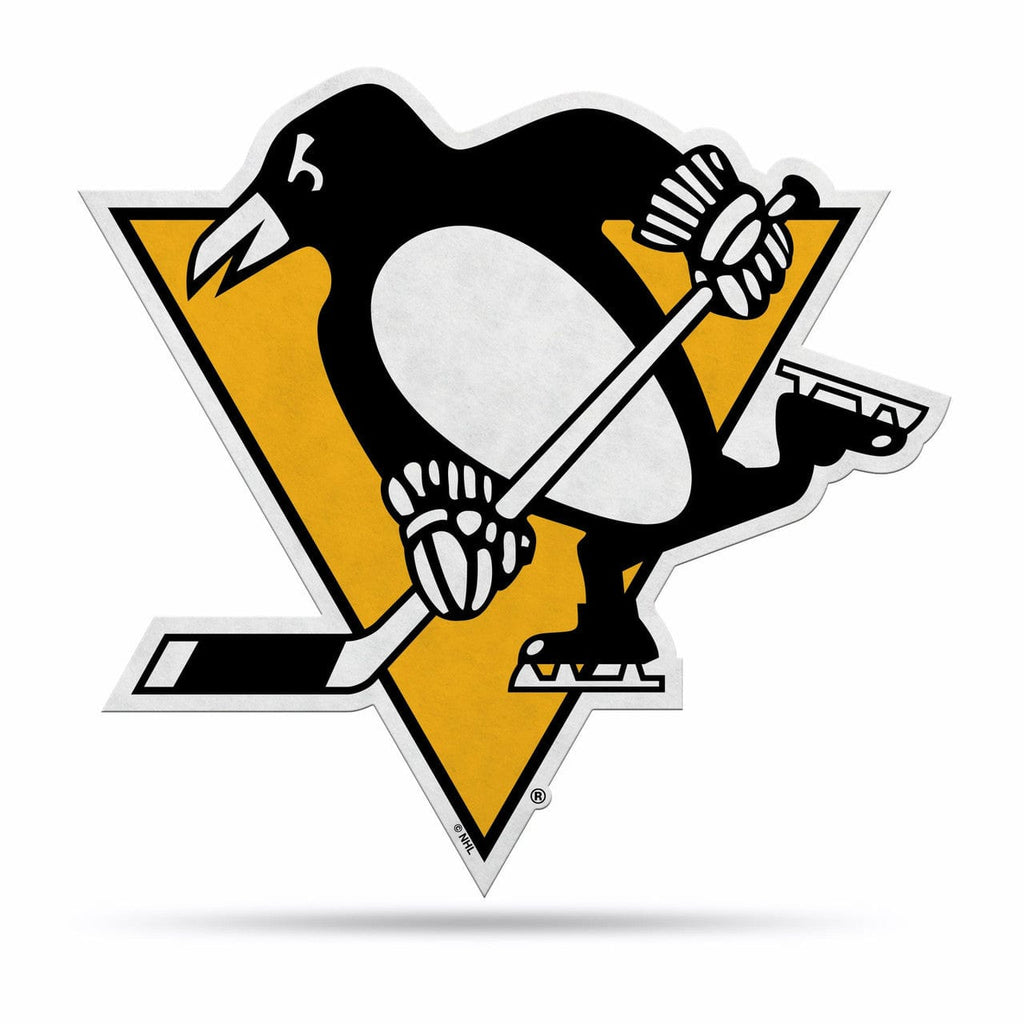 Shape Cut Pennant Pittsburgh Penguins Pennant Shape Cut Logo Design 767345791498