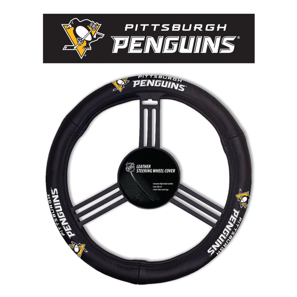 Pittsburgh Penguins Pittsburgh Penguins Steering Wheel Cover Leather CO 023245881500