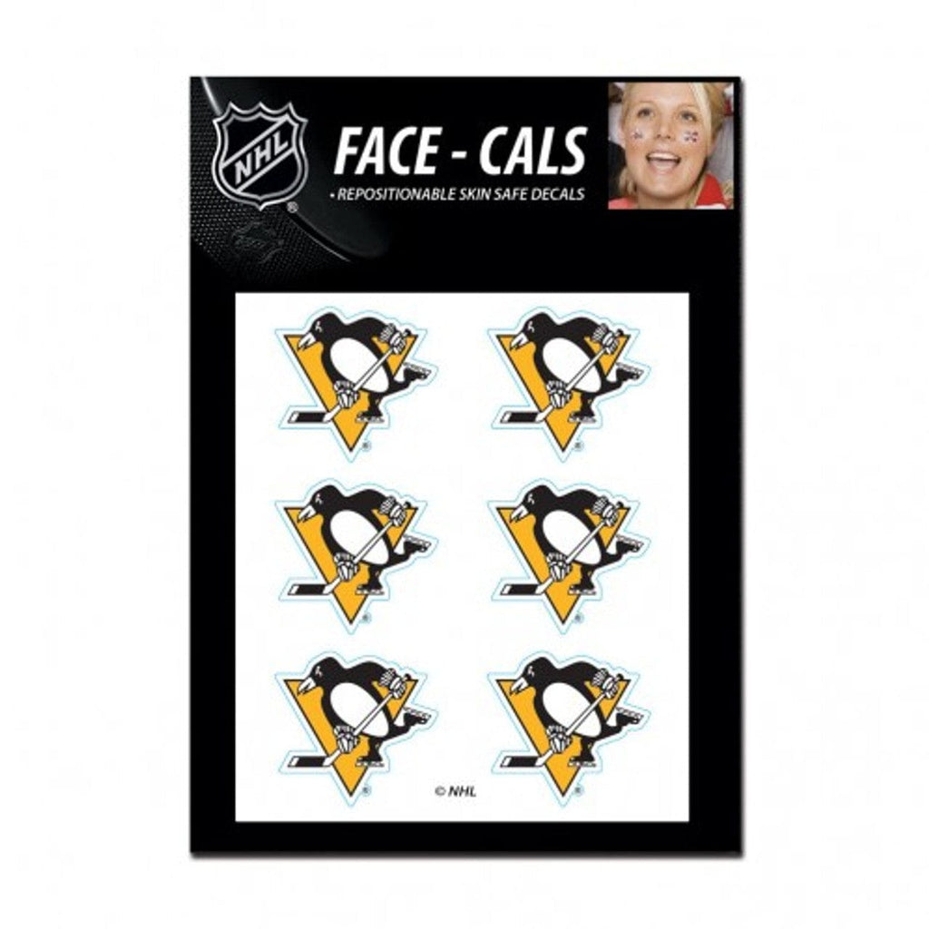 Face Cals Pittsburgh Penguins Tattoo Face Cals 614934606094