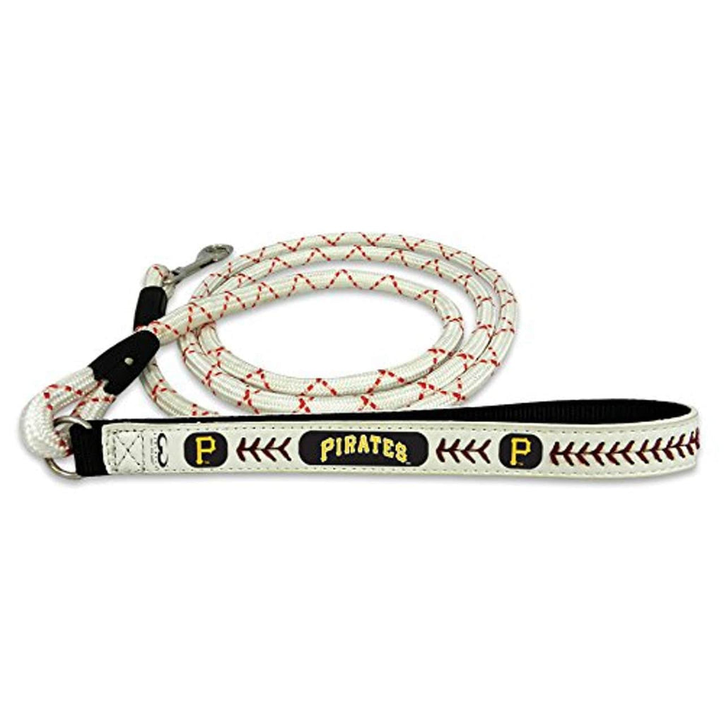 Pet Fan Gear Leash Pittsburgh Pirates Frozen Rope Baseball Leather Leash - L 814067029061