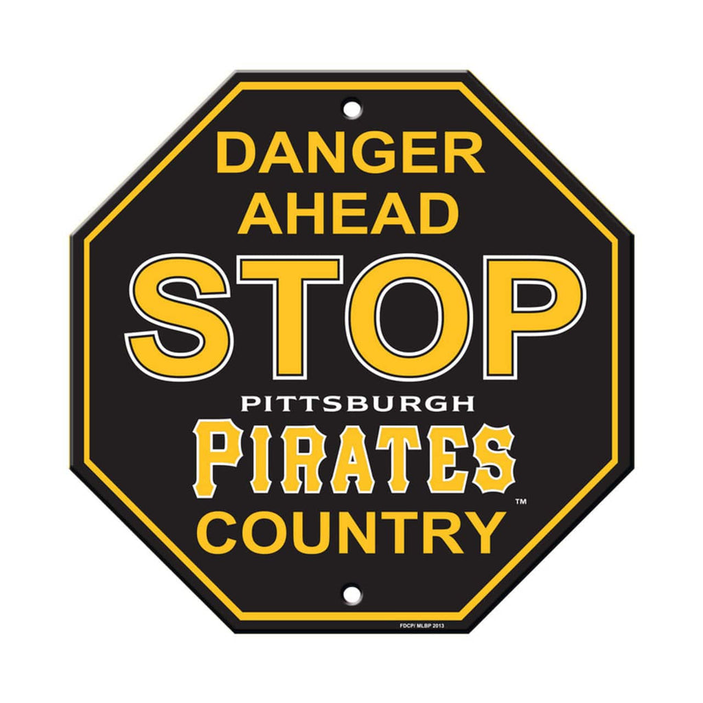 Pittsburgh Pirates Pittsburgh Pirates Sign 12x12 Plastic Stop Style CO 023245605236