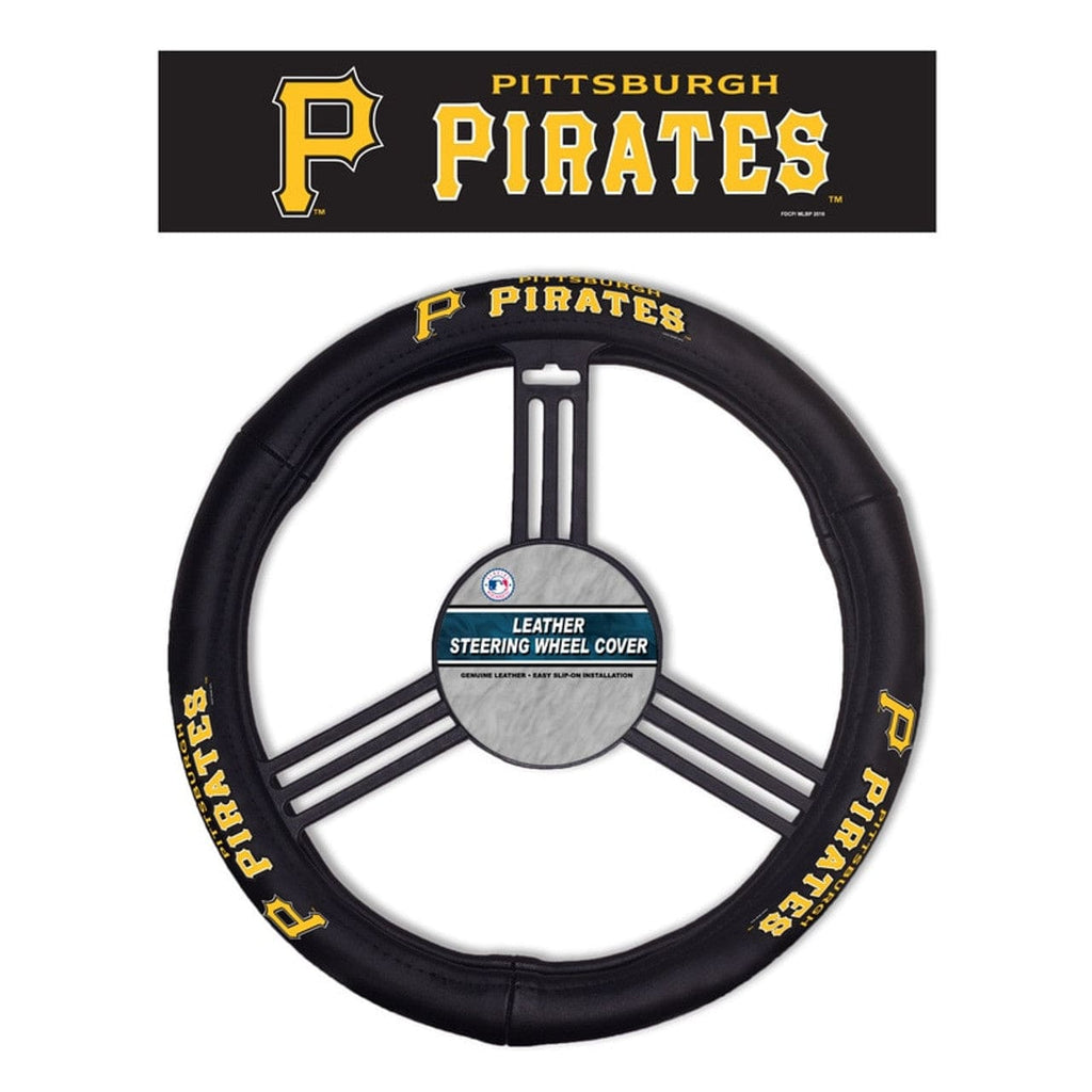 Pittsburgh Pirates Pittsburgh Pirates Steering Wheel Cover Leather CO 023245681230