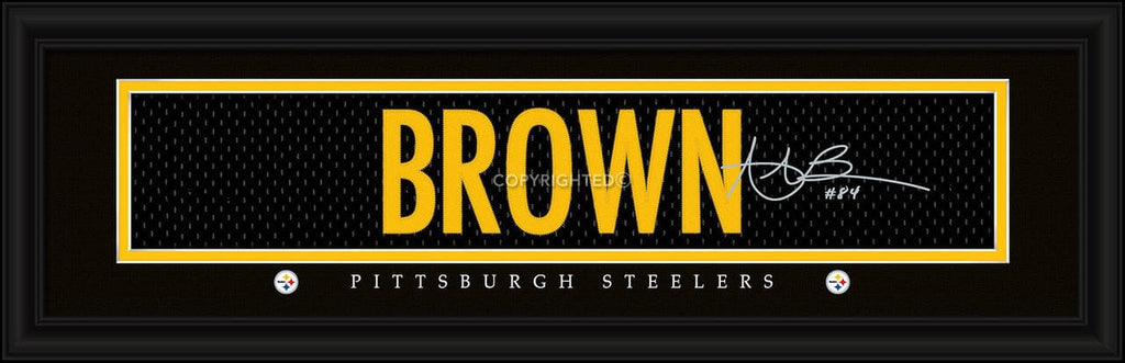 Print 8x24 Signature Style Pittsburgh Steelers Antonio Brown Print - Signature 8"x24" 848655030498