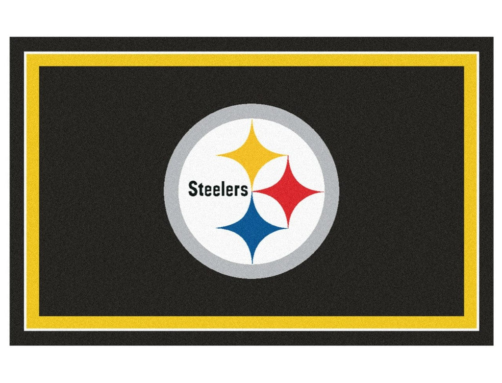 Rug 5x8 Pittsburgh Steelers Area Rug - 5'x8' - Special Order 846104063196