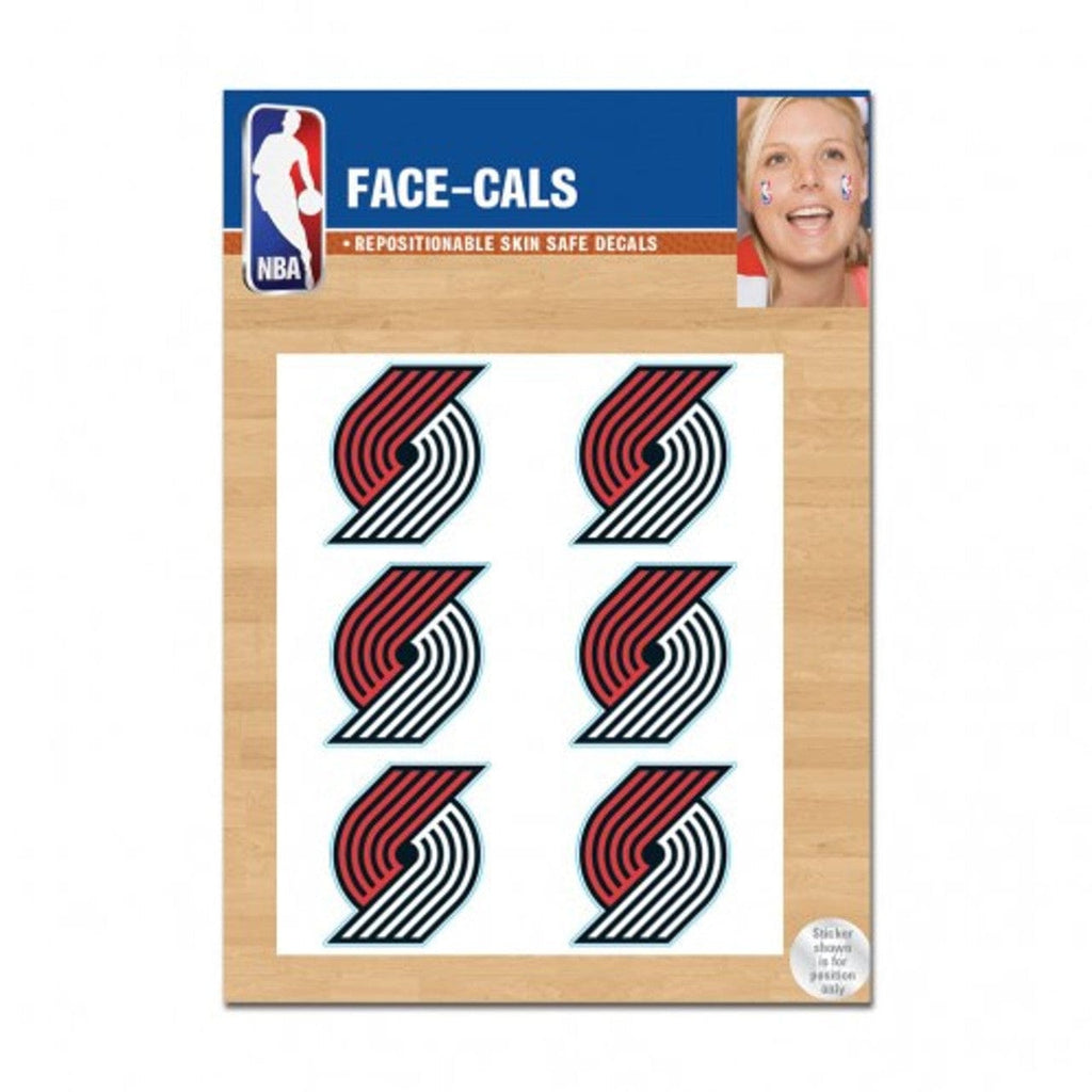 Face Cals Portland Trail Blazers Tattoo Face Cals Special Order 614934741634