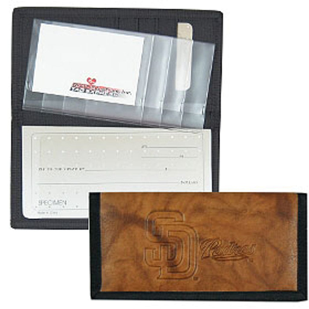 San Diego Padres San Diego Padres Checkbook Cover Leather/Nylon Embossed CO 024994545248