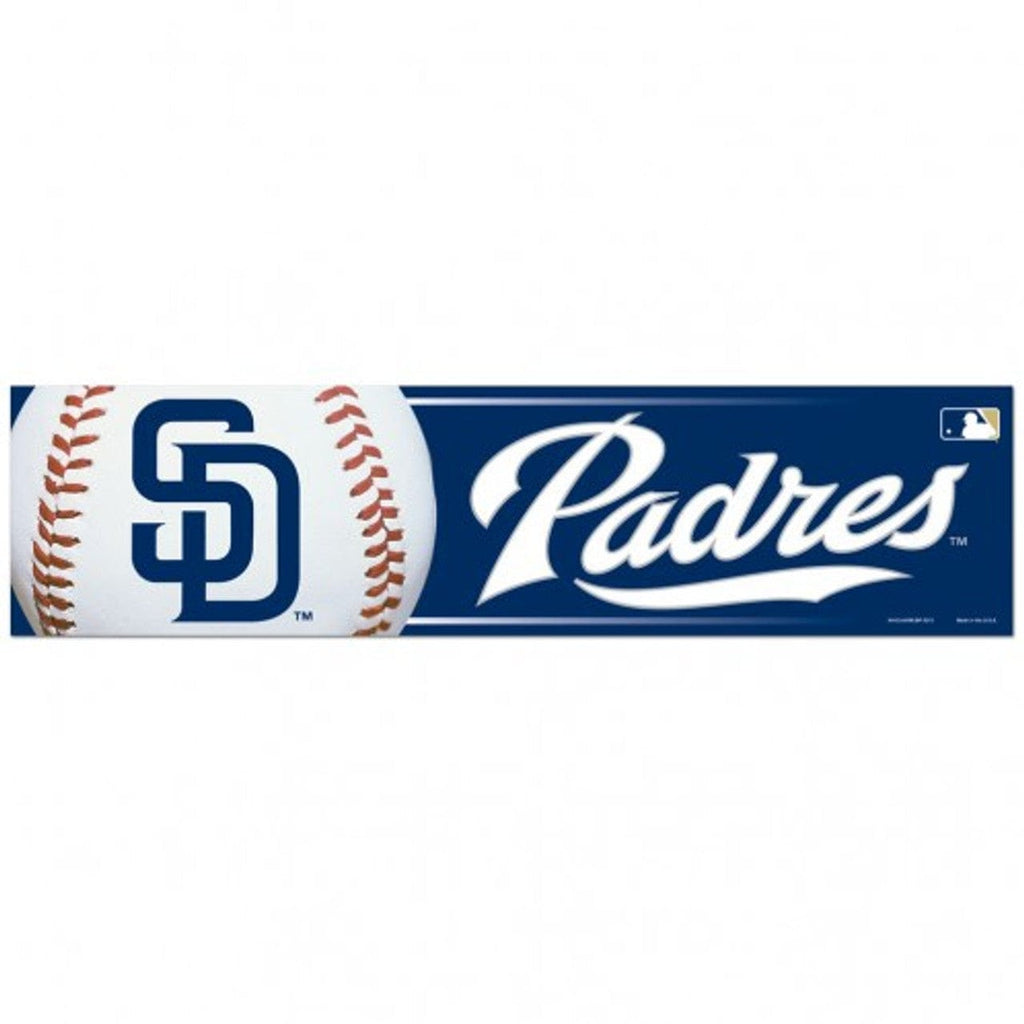 Decal 3x12 Bumper Strip Style San Diego Padres Decal 3x12 Bumper Strip Style - Special Order 032085133014