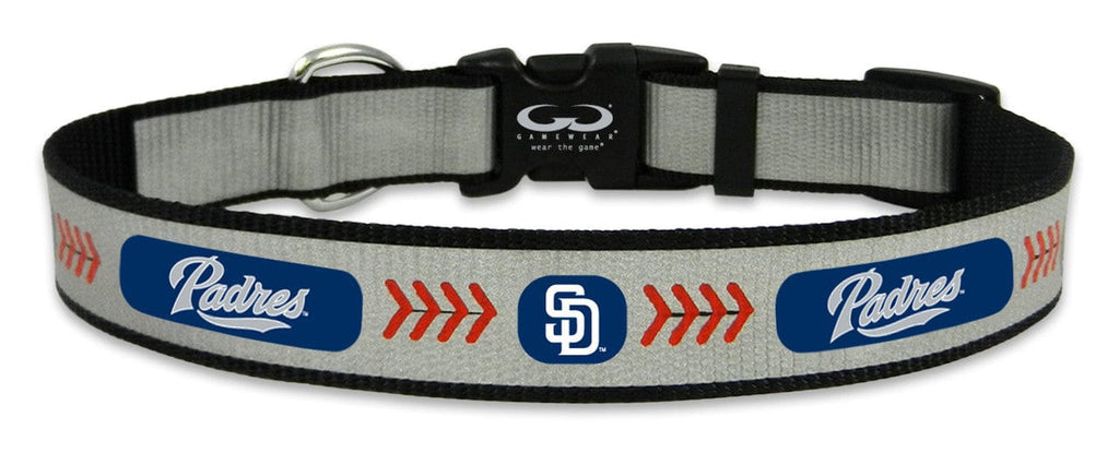 Pet Collar Medium San Diego Padres Reflective Medium Baseball Collar 844214059719