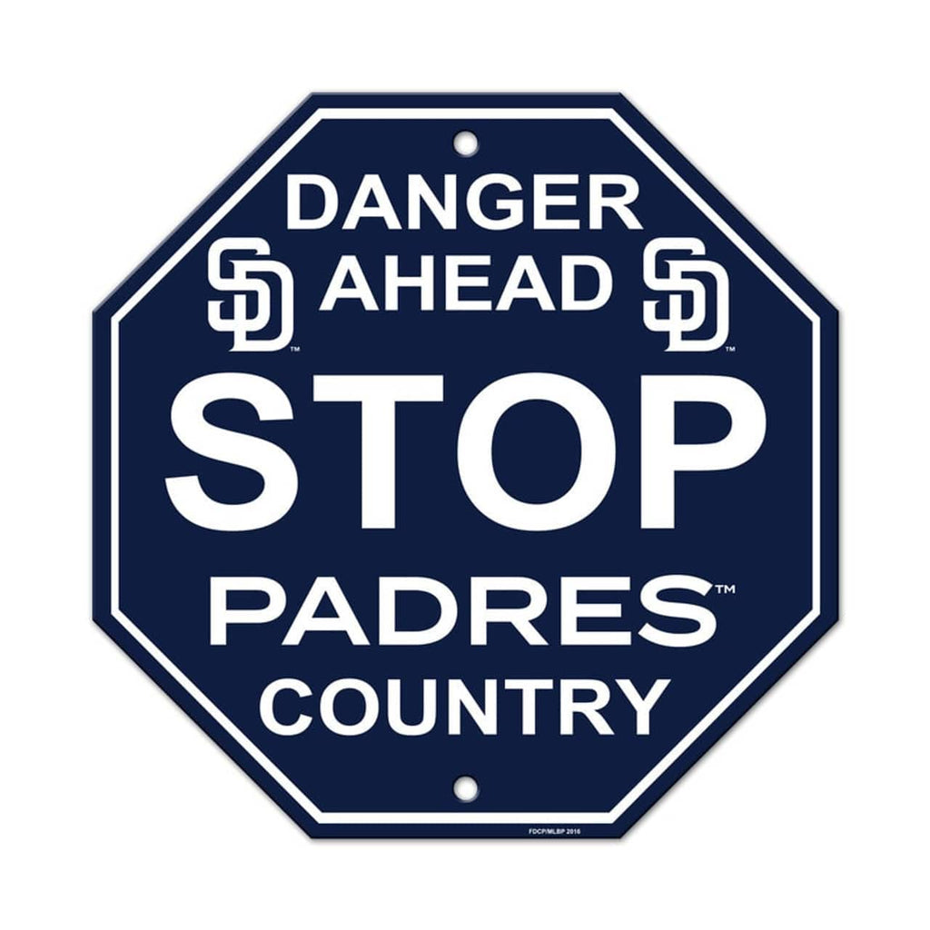 San Diego Padres San Diego Padres Sign 12x12 Plastic Stop Style CO 023245605366