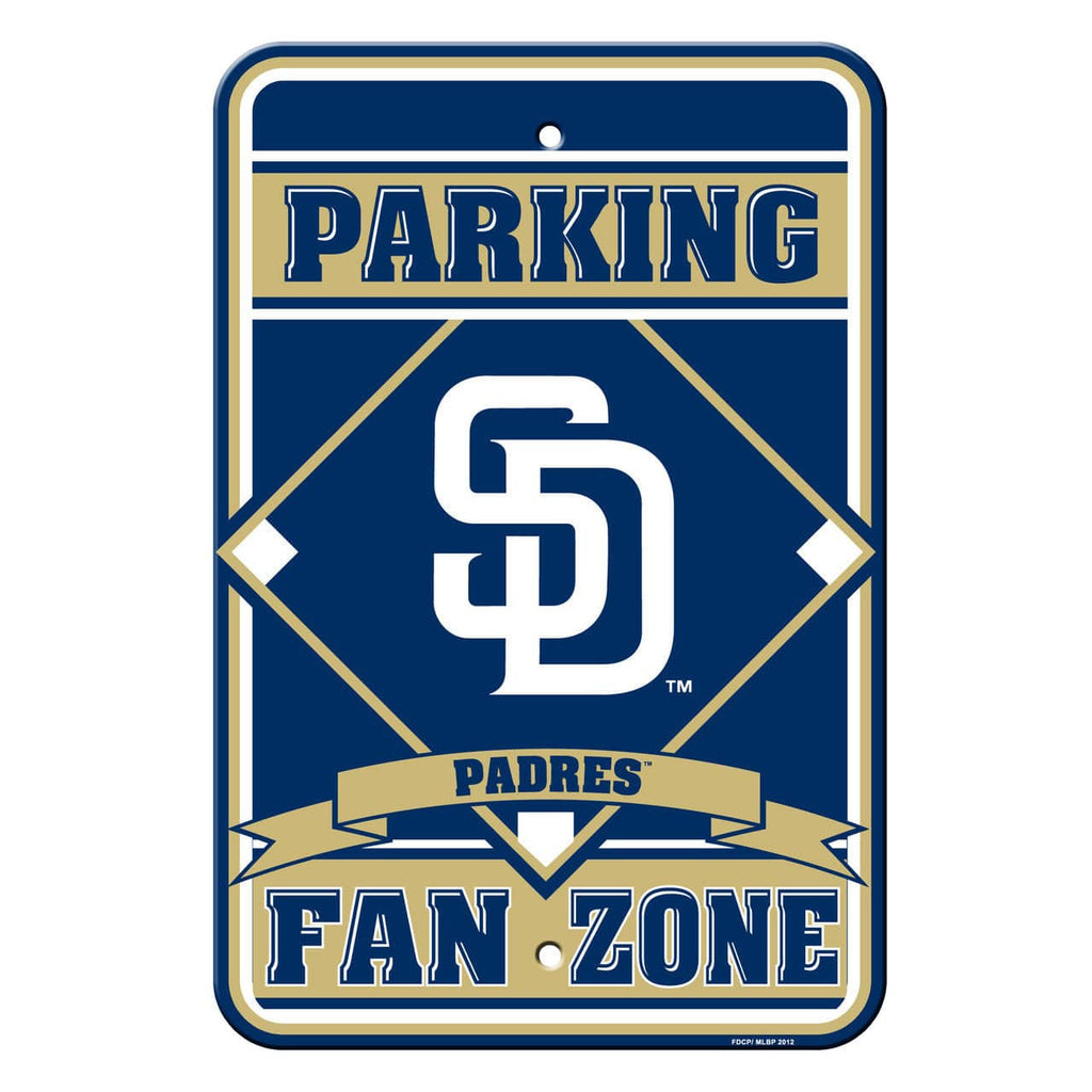 San Diego Padres San Diego Padres Sign 12x18 Plastic Fan Zone Parking Style CO 023245622257