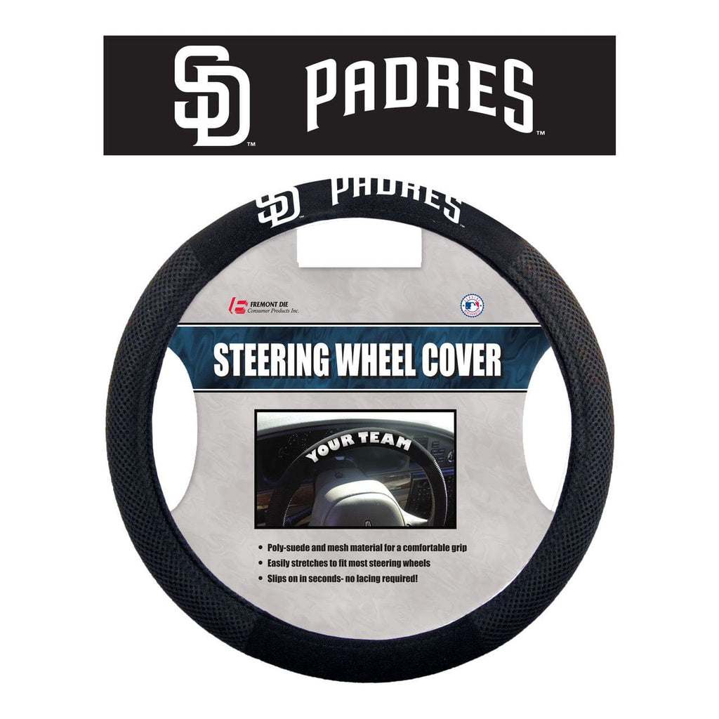 Pending Image Upload San Diego Padres Steering Wheel Cover Mesh Style CO 023245685368