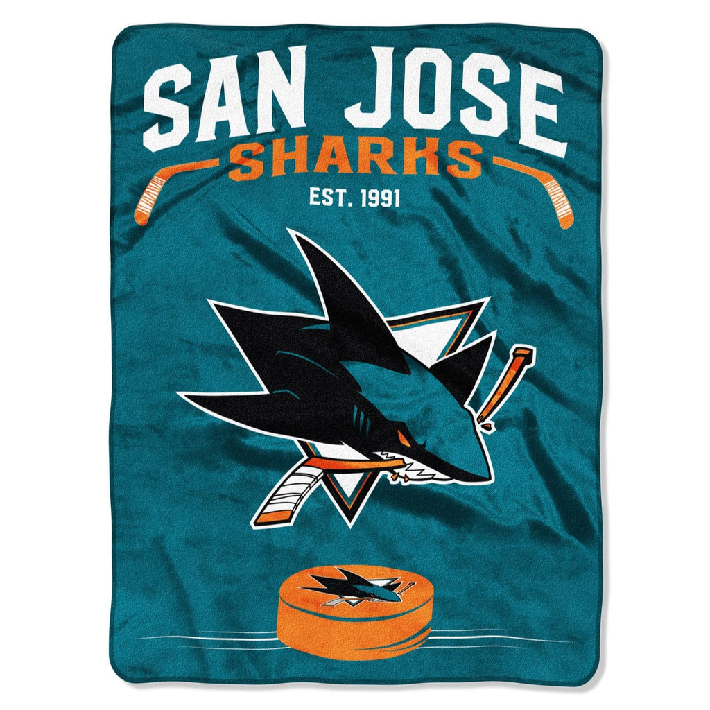 Blankets 60x80 Raschel San Jose Sharks Blanket 60x80 Raschel Inspired Design - Special Order 190604038087