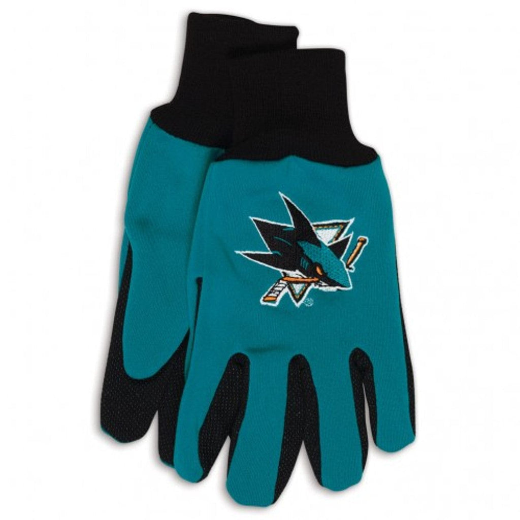 Gloves San Jose Sharks Two Tone Gloves - Adult Size 099606941176