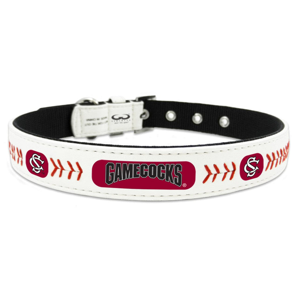 South Carolina Gamecocks South Carolina Gamecocks Pet Collar Classic Baseball Leather Size Large CO 844214075351