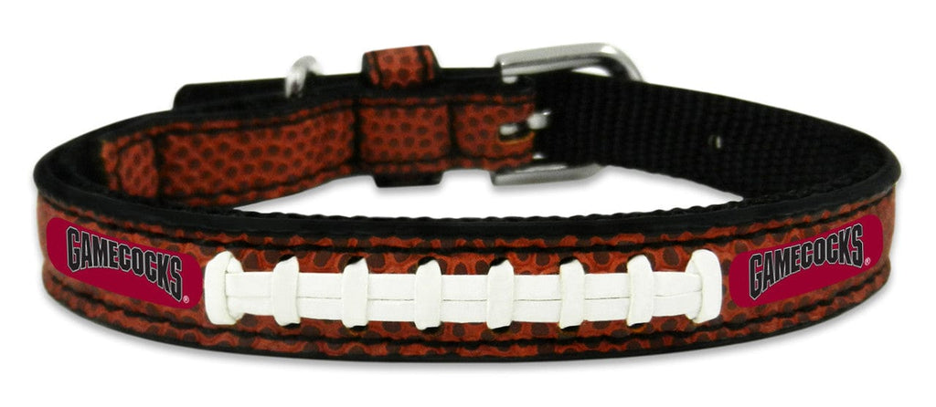 South Carolina Gamecocks South Carolina Gamecocks Pet Collar Classic Football Leather Size Toy CO 844214063075