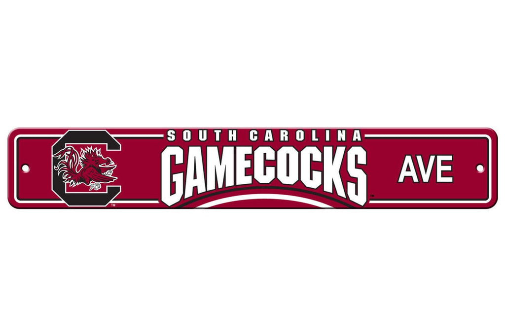 South Carolina Gamecocks South Carolina Gamecocks Sign 4x24 Plastic Street Style CO 023245523608