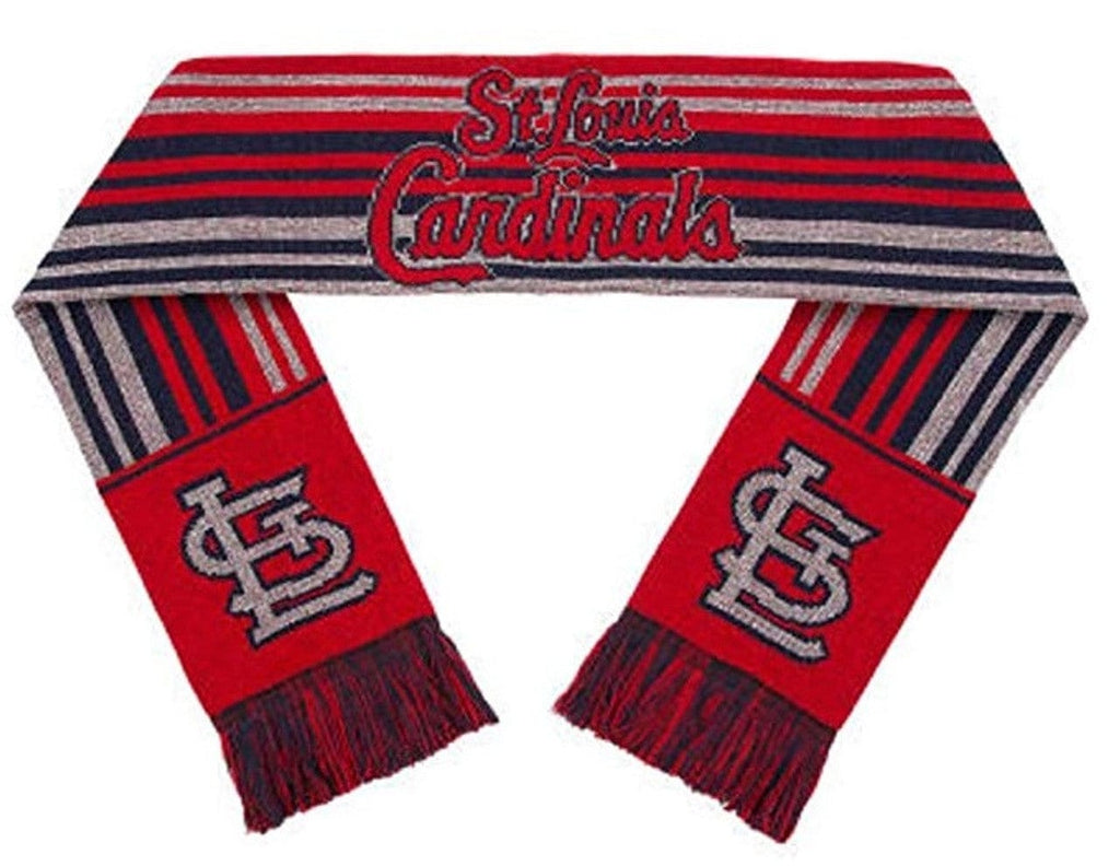 Scarf Glitter Stripe Style St. Louis Cardinals Glitter Stripe Scarf 889345176928