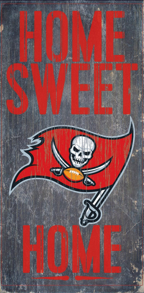Sign 6x12 Home Sweet Home Tampa Bay Buccaneers Wood Sign - Home Sweet Home 6"x12" 878460048586